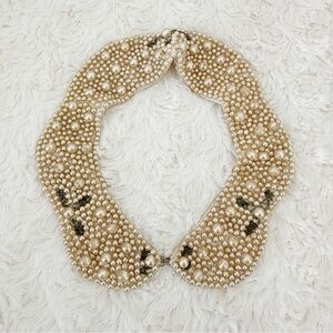 Vintage Faux Pearl Collar Necklace